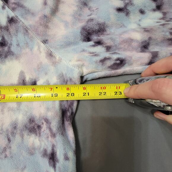 Eddie Bauer Purple Blue Cloud Wash 1/4 Zip Fleece Pullover Mock Neck L - Picture 4 of 8